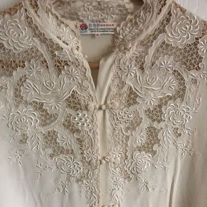 100% Chinese Silk Hand Made Victorian Blouse